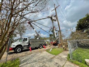 Mon Power crew cleans up